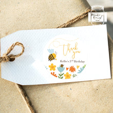 Load image into Gallery viewer, Hand Drawn Bee Style Birthday Party Stickers Favour Stickers