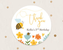 Load image into Gallery viewer, Hand Drawn Bee Style Birthday Party Stickers Favour Stickers