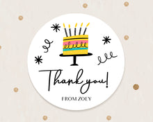 Load image into Gallery viewer, Cake Style Birthday Party Stickers