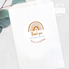 Load image into Gallery viewer, Boho Rainbow Themed Birthday Party Stickers