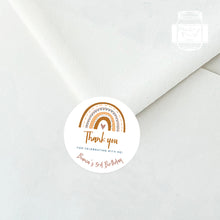 Load image into Gallery viewer, Boho Rainbow Themed Birthday Party Stickers