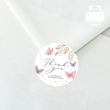 Load image into Gallery viewer, Butterfly Watercolour Style Birthday Party Stickers