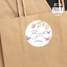 Load image into Gallery viewer, Butterfly Watercolour Style Birthday Party Stickers