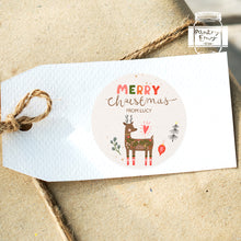 Load image into Gallery viewer, Personalised Cute Deer Christmas Gift Stickers
