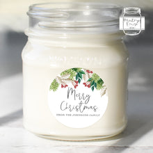 Load image into Gallery viewer, Personalised Christmas Watercolour Floral Illustration Gift Stickers