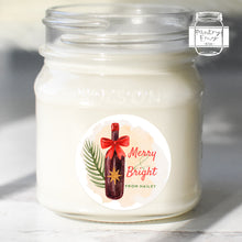 Load image into Gallery viewer, Personalised Christmas Wine Watercolour Illustration Style Gift Stickers Present Stickers