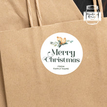 Load image into Gallery viewer, Christmas Stickers Custom Merry Christmas Present Stickers Greenery Stickers Gift Stickers