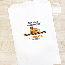 Load image into Gallery viewer, Construction Style Kids Birthday Party Stickers Boys Birthday Stickers