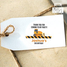 Load image into Gallery viewer, Construction Style Kids Birthday Party Stickers Boys Birthday Stickers