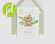 Load image into Gallery viewer, Cute Bear Style Baby Shower Printable Invitation Template, Print It Yourself Beary Cute Baby Shower Invite, Invitation Template
