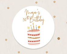 Load image into Gallery viewer, Birthday Cake Style Birthday Party Stickers Favour Stickers