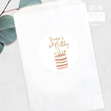 Load image into Gallery viewer, Birthday Cake Style Birthday Party Stickers Favour Stickers