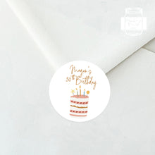 Load image into Gallery viewer, Birthday Cake Style Birthday Party Stickers Favour Stickers