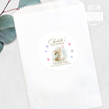 Load image into Gallery viewer, Cute Bunny with Butterfly Baby Shower Thank You Stickers Favour Stickers