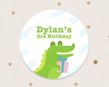 Load image into Gallery viewer, Cute Crocodile Kids Birthday Party Stickers