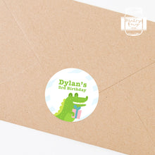 Load image into Gallery viewer, Cute Crocodile Kids Birthday Party Stickers