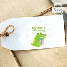 Load image into Gallery viewer, Cute Crocodile Kids Birthday Party Stickers