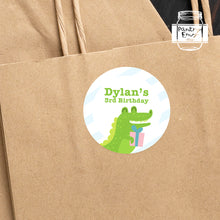 Load image into Gallery viewer, Cute Crocodile Kids Birthday Party Stickers