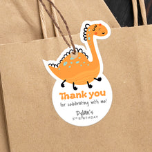 Load image into Gallery viewer, Personalised Dinosaur Party Favour Gift Tags