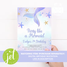 Load image into Gallery viewer, Dreamy Mermaid Birthday Party Stickers