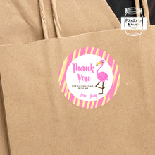 Load image into Gallery viewer, Pink Flamingo Birthday Party Stickers