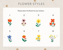 Load image into Gallery viewer, Flower Style Thank You Stickers