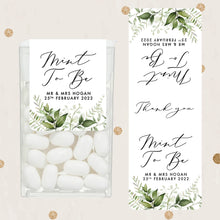 Load image into Gallery viewer, *Sticker Only* Mint to Be Wedding Favours Greenery Style Tic Tac Stickers