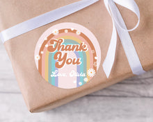 Load image into Gallery viewer, Groovy Style Stickers Kids Birthday Party Stickers Thank You Stickers