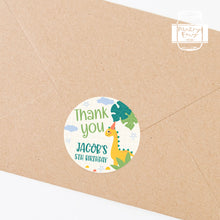 Load image into Gallery viewer, Hand Drawn Dinosaur Kids Birthday Party Stickers