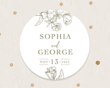 Load image into Gallery viewer, Handrawn Floral Style Wedding Thank You Stickers