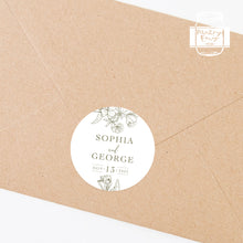Load image into Gallery viewer, Handrawn Floral Style Wedding Thank You Stickers
