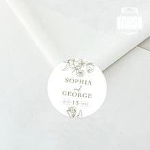 Load image into Gallery viewer, Handrawn Floral Style Wedding Thank You Stickers
