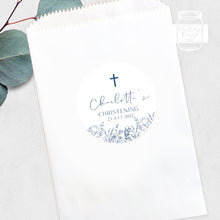 Load image into Gallery viewer, Hand Drawn Floral Style Christening Stickers Baptism Stickers Thank You Stickers