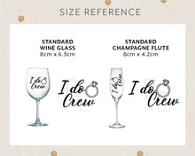 Load image into Gallery viewer, I Do Crew Hen Party Wine Glass Stickers