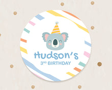 Load image into Gallery viewer, Cute Koala Style Birthday Stickers