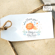 Load image into Gallery viewer, Cute Baby Lion Baby Shower Thank You Stickers Favour Stickers