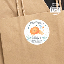 Load image into Gallery viewer, Cute Baby Lion Baby Shower Thank You Stickers Favour Stickers