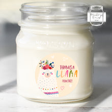Load image into Gallery viewer, Personalised Thanks a Llama Cute Llama Birthday Party Stickers