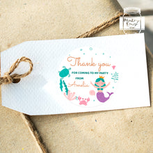 Load image into Gallery viewer, Mermaid Style Birthday Party Stickers, Candy Bag Stickers, Party Favour Stickers