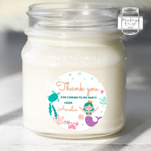 Load image into Gallery viewer, Mermaid Style Birthday Party Stickers, Candy Bag Stickers, Party Favour Stickers