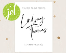 Load image into Gallery viewer, Minimalist Style Wedding Welcome Sign Template Printable Sign, Print It Yourself Elegant Wedding Sign