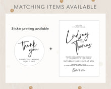 Load image into Gallery viewer, Minimalist Style Wedding Invitation Template Printable Invitation, Print It Yourself Elegant Wedding Invite