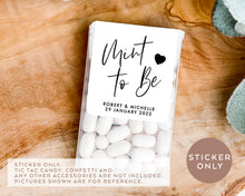Load image into Gallery viewer, *Sticker Only* Mint to Be Wedding Favours Minimalist Style Tic Tac Stickers