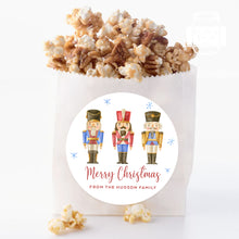 Load image into Gallery viewer, Personalised Christmas Watercolour Nutcrackers Illustration Gift Stickers