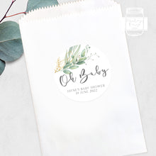 Load image into Gallery viewer, Oh Baby Greenery Style Thank You Stickers Favour Stickers