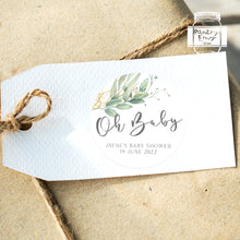 Load image into Gallery viewer, Oh Baby Greenery Style Thank You Stickers Favour Stickers