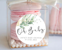Load image into Gallery viewer, Oh Baby Greenery Style Thank You Stickers Favour Stickers