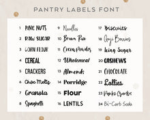 Load image into Gallery viewer, Personalised Pantry Labels Lettering Vinyl Style