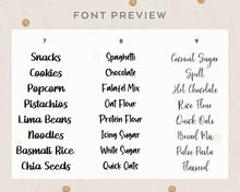 Load image into Gallery viewer, Pantry Organisation Personalised Pantry Labels