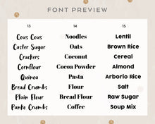 Load image into Gallery viewer, Premium Vinyl Storage Tub Fridge Label Custom Made Storage Tub Label
